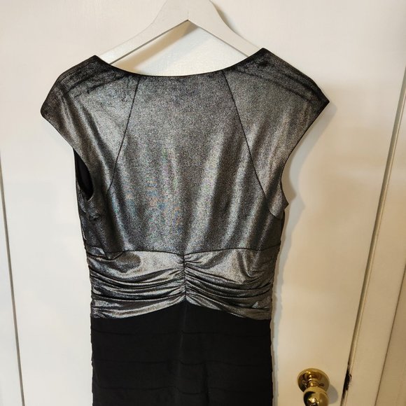 PEWTER AND BLACK COCKTAIL DRESS - Picture 5 of 7